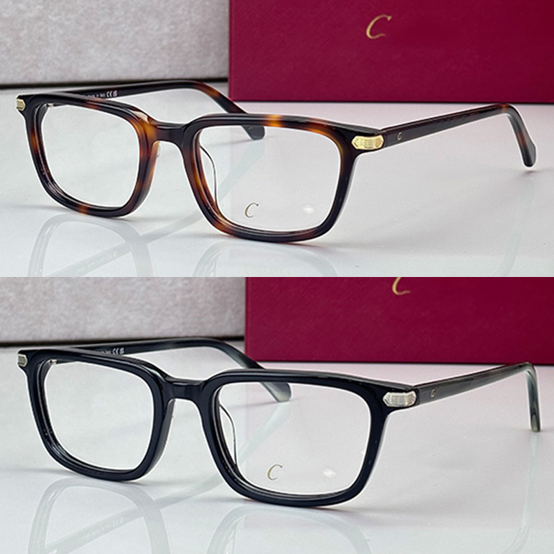 Mens Womens High-Definition Reading Glasses CT0586O Fashion Acetate Rectangular Frame Blue Light Blocking Lenses Suitable For Business Driving