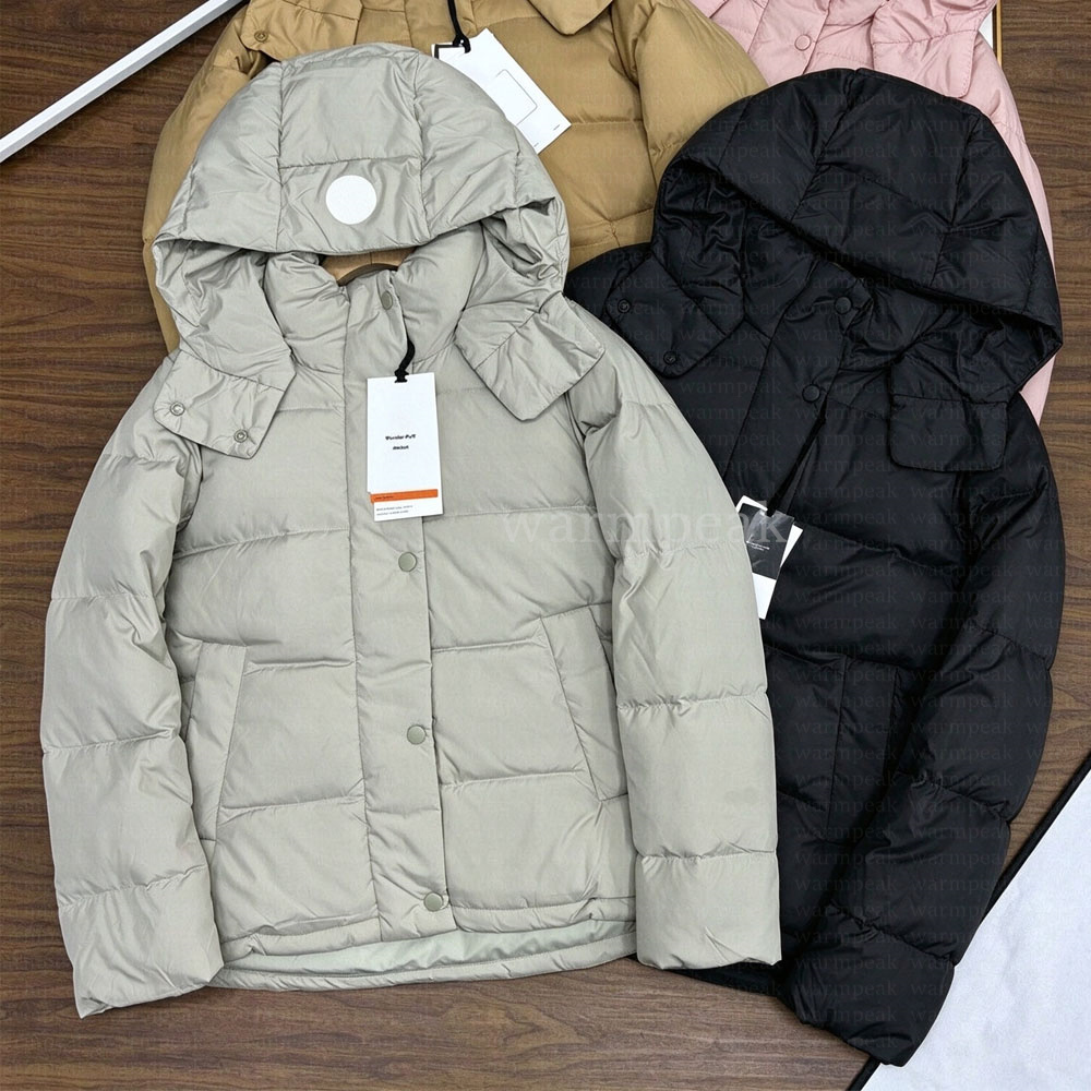 Womens Down Jacket Wunder Puff coat Designer letter embroidery Long Down jacket Parkas Hooded Collar Elegant Short Winter Woman Coat Warm Jacket