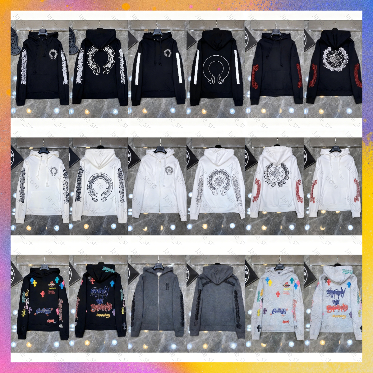 10A Designer Chrome Hoodie High Quality T shirt Sweatshirts Hip Hop loose sleeves hoodie Cardigan long sleeve longsleeve Men hoodies women sweaters