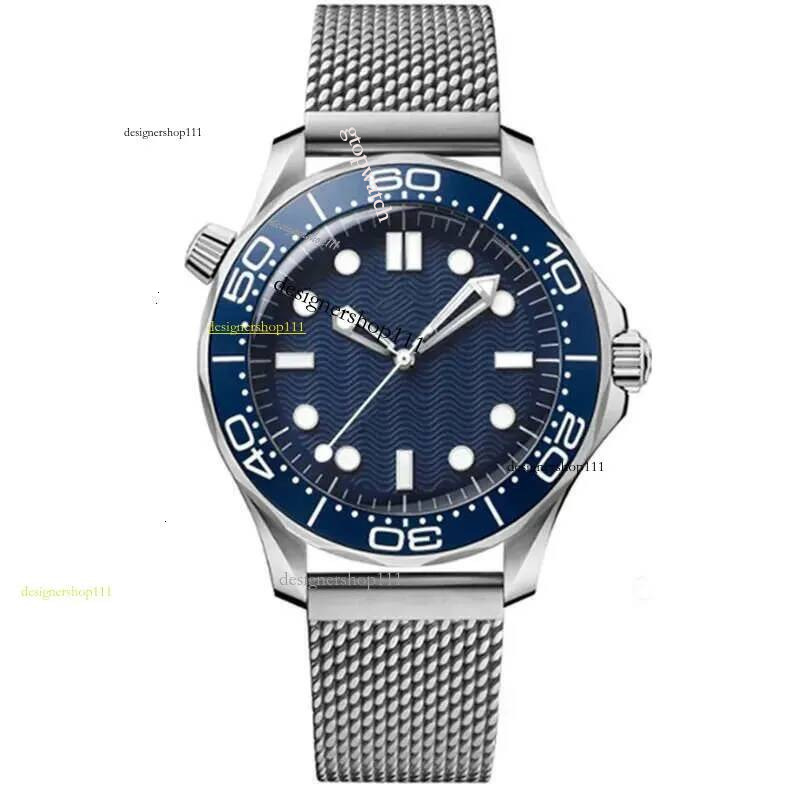 Mechanical movement Mesh bracelect Mens fully Steel vintage designer Montre De Lux Menswatch james bond 007 luxury men automatic Watch
