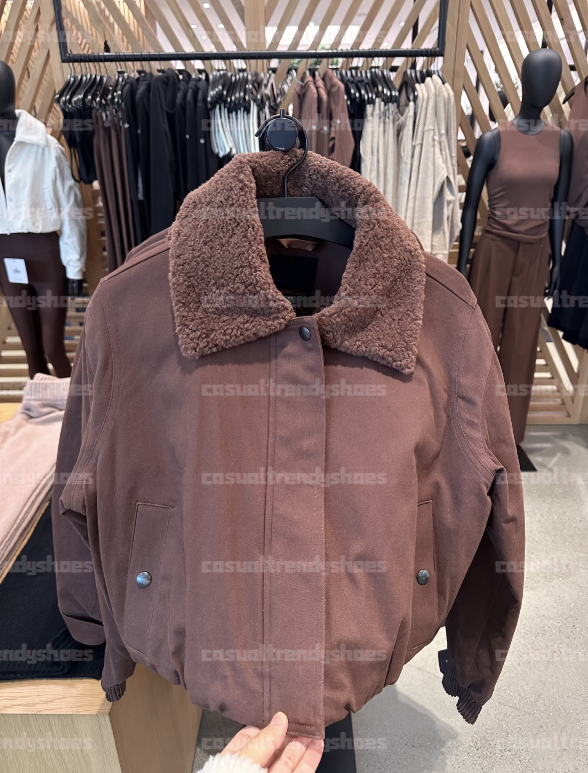 Women Down Coat American Navigator Fleece Collar Padded Bomber Jacket Winter Thickened Warm Cotton Parka Cropped Aviator Sherpa Windproof Insulated