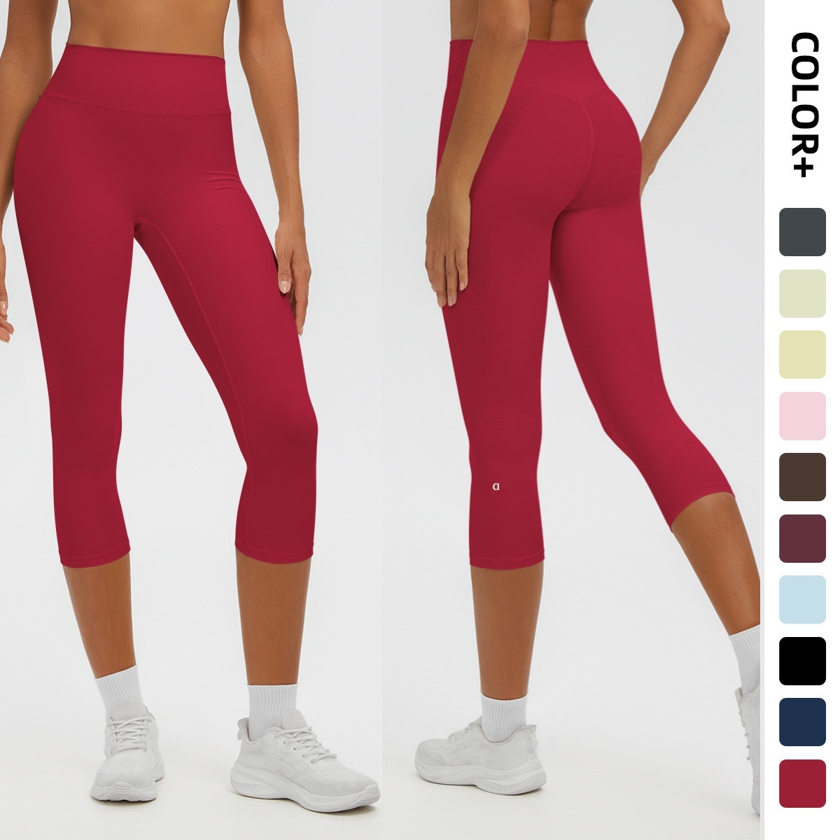 A2954 Pantalon mi-long taille haute pour Fitness lissage des cheveux short athlétique pantalon léger vêtements de sport femmes pantalons de yoga