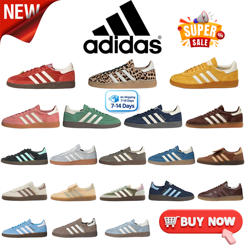 Designer Adidas Originals Handball Spezial Unisex Sneakers Men Women Retro Suede Athletic Trainers Gum Sole Vintage Casual Shoes Multi Color Street