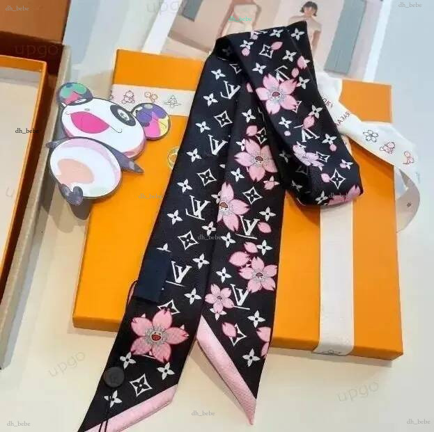 Date de luxe classique lettre florale concepteur de soie marque de mode femmes bandeau écharpe bandes de cheveux foulard taille 5x120 CM