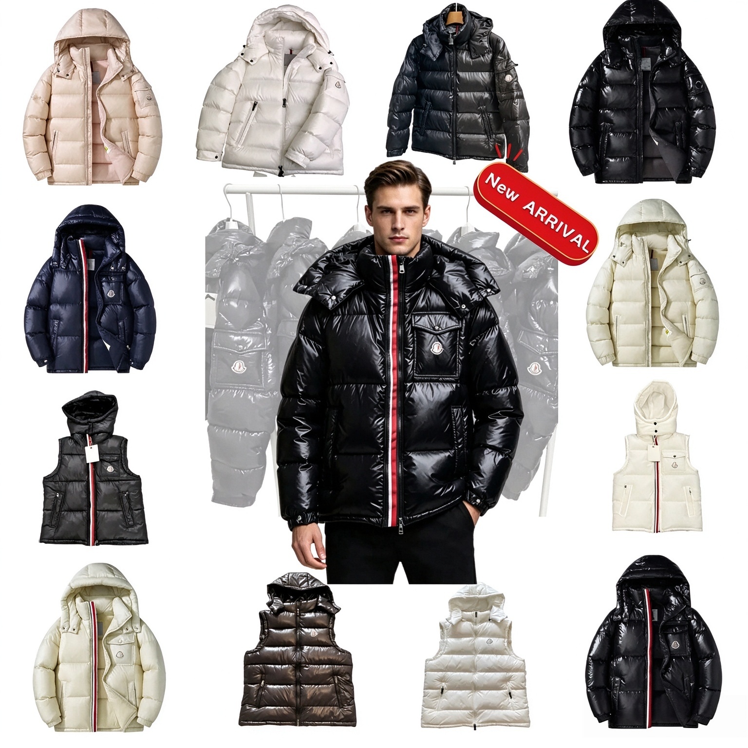 Menclo jacket men down jacket winter parka designer down fashion long sleeve sports winter jacket classic versatile down jacket comfortable warm jac