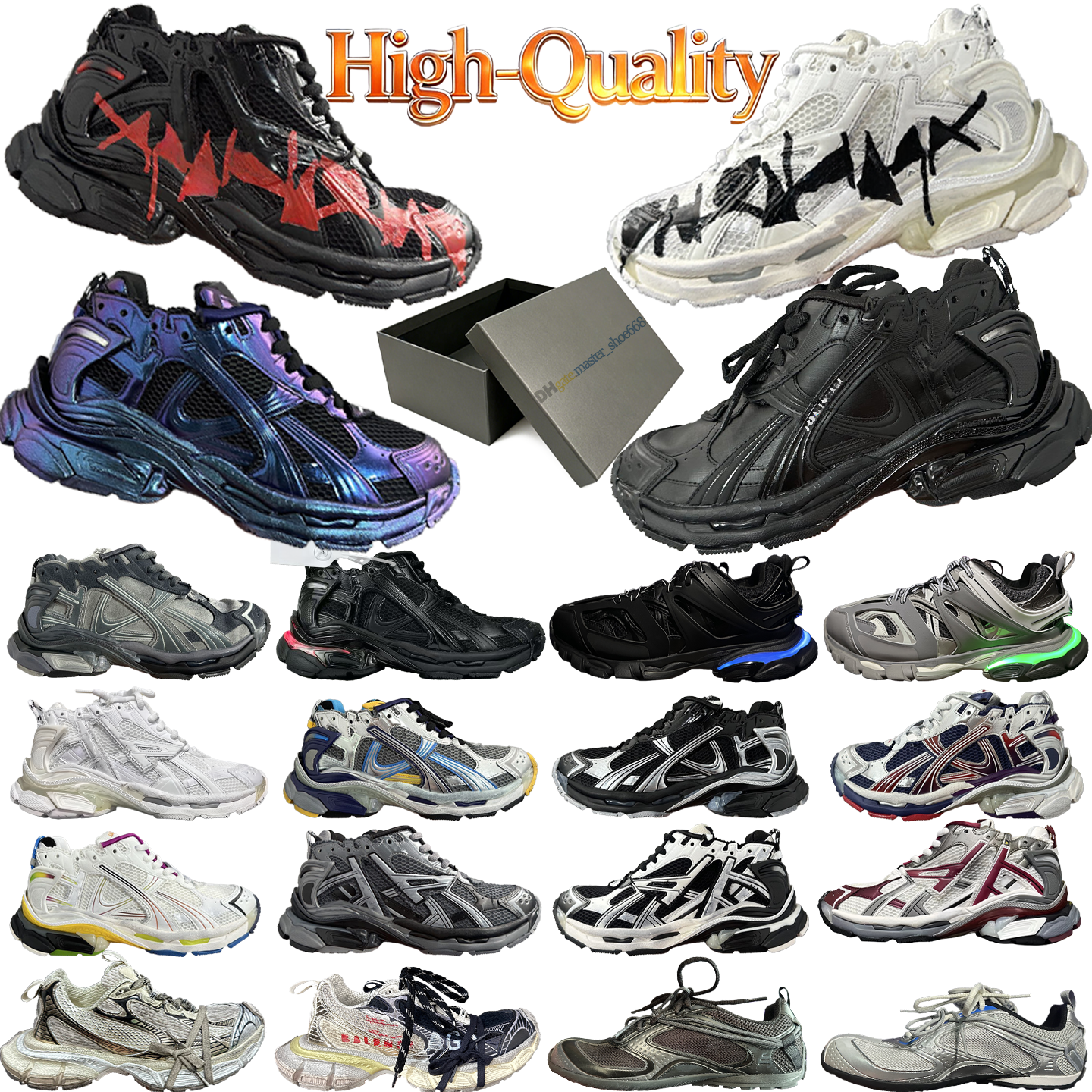 runner track 3xl radar sneakers 10A high quality runner led 7.0 7.5 track led 3.0 chunky sneakers designer shoe men women distressed dad shoes train