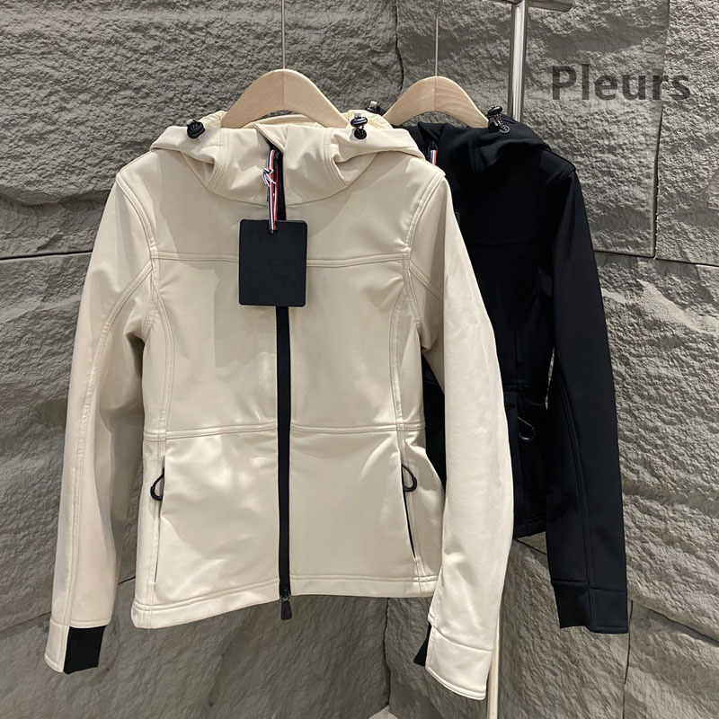 Women Jacket Waist Cinching Slim Fit Windbreaker Ski Suit Waterproof Windproof Casual Outerwear spring autumn hooded windbreaker sportswear Coats