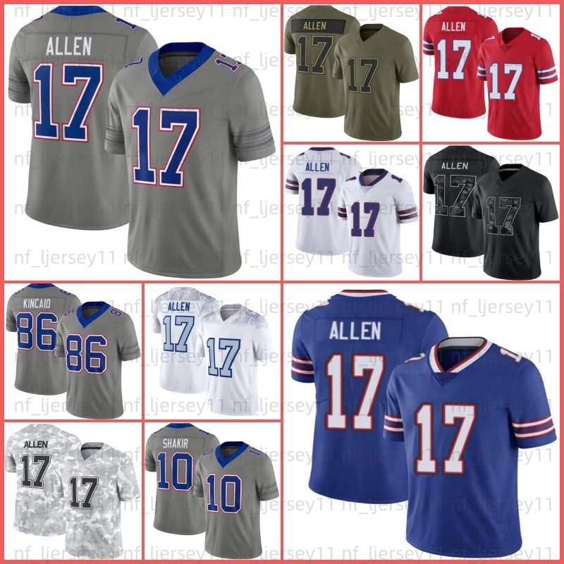 DJ Moore 17 Josh Allen Keon Coleman Dalton Kincaid James Cook Khalil Shakir Bell Football Jersey Deone Walker Gregory Rousseau Dion Dawkins Dawson K