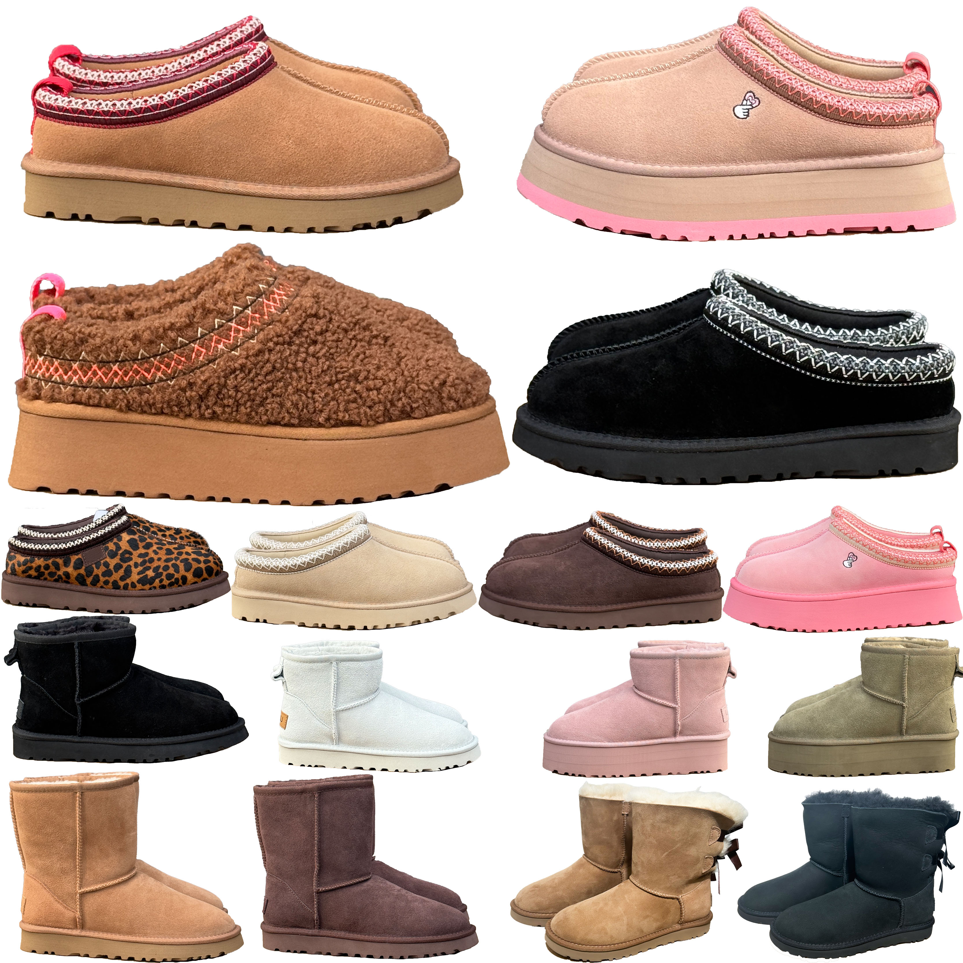 Designer slippers Goldenstar Evelina Clog Slippers Dad Sandal Women Men Tazz Tasman plus velvet slipper buckle Slippers Chestnut Sand Winter spring