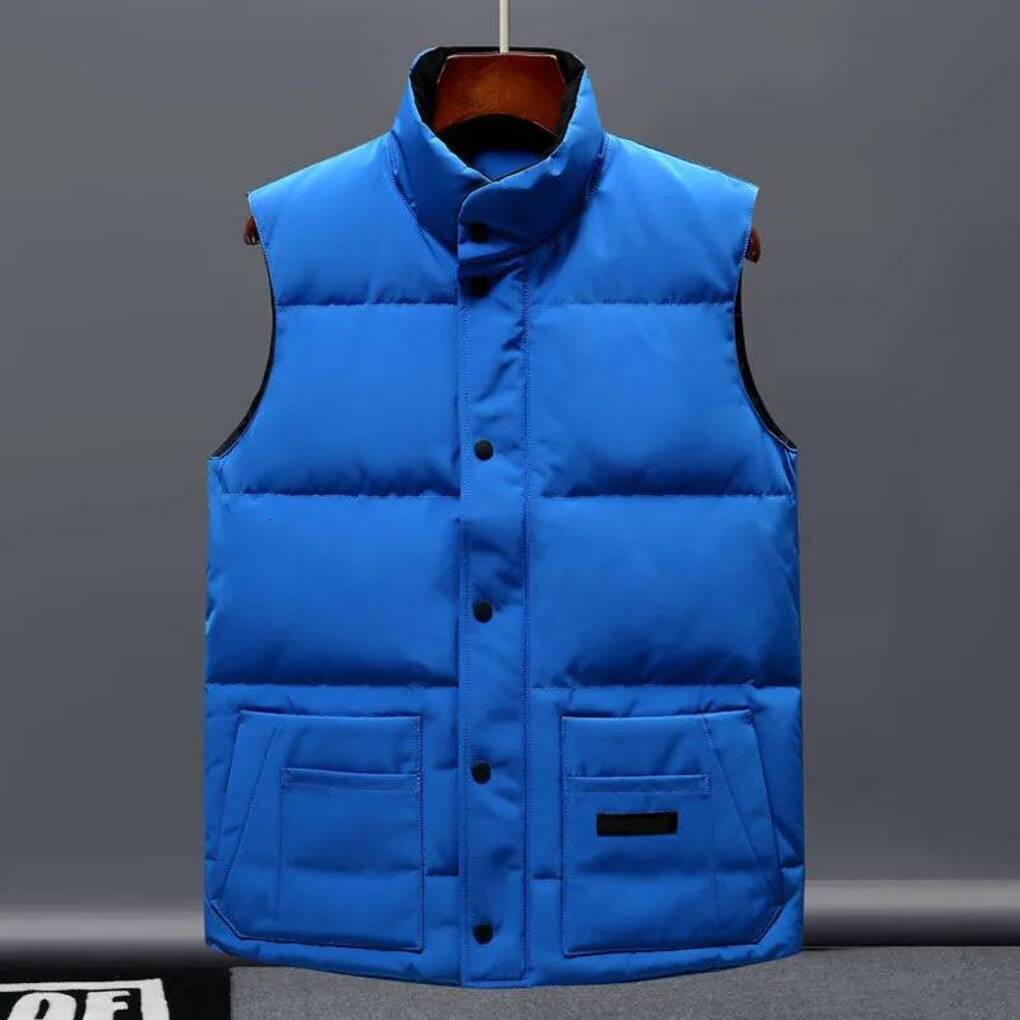 Designer Gilet Solid Black Stand Collar Snap Button Puffer Vest Grid Quilted Windproof Waistcoat For Autumn Winter Hiking Camping Layering 99A