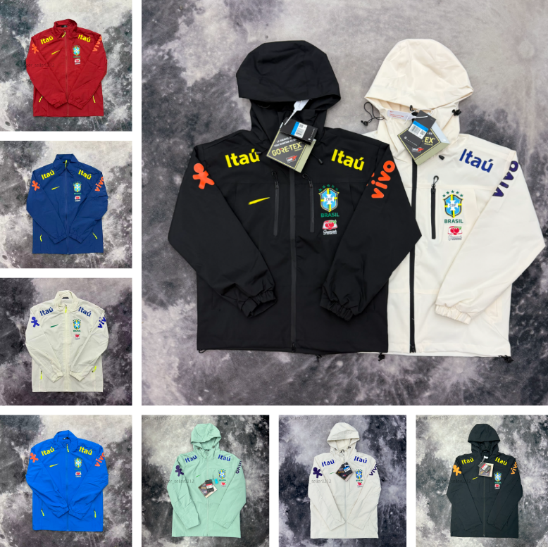 Men Jacket Brazil Men Veste Fashion Brazilian Club Training Jacket Designer Jackets Brazil Windbreaker Men Women Coat Windproof Men's Cloths Ho