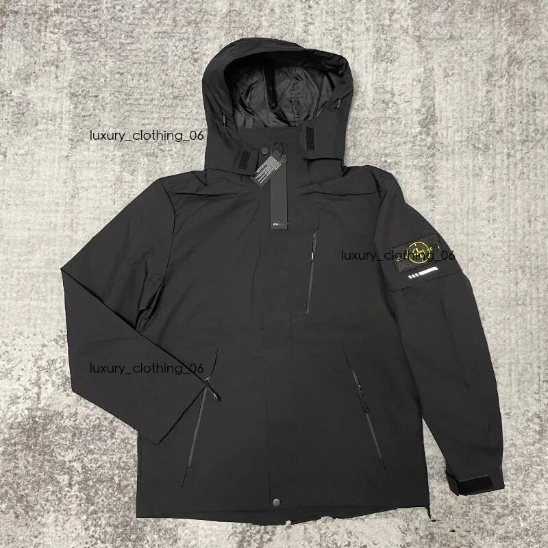 Topstoney Jacket Trendy Luxury Hooded Spring And Autumn Workwear Men's Pull Stone Jacket New Long Sleeved Fashion Brand Waterproof topStone Jac