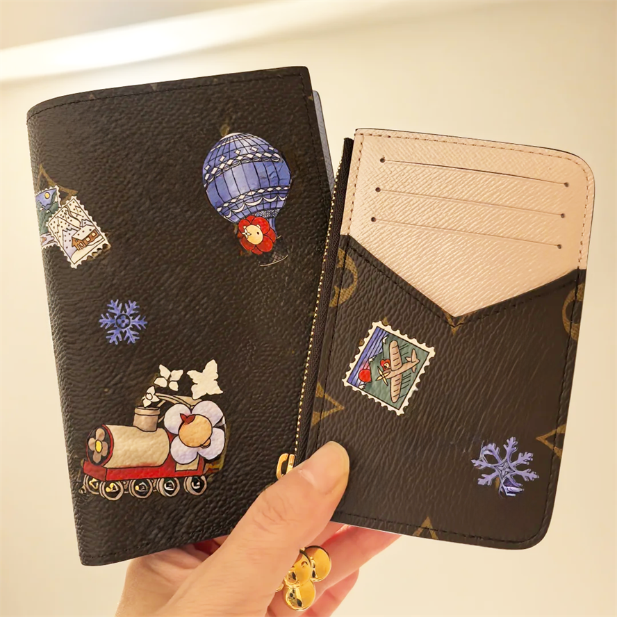 luxury Snow Show Wallet designer zipper coin purse top quality christmas candy factory card holder women men letter zipper wallets fashion passpo