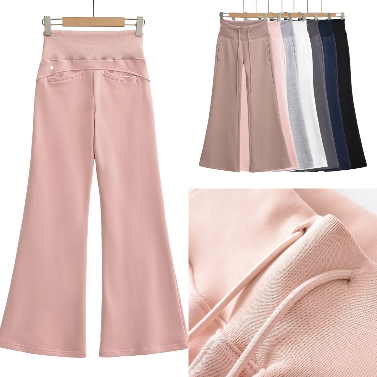Pantalon de survêtement évasé athlétique taille basse avec cordon de serrage pour femme, nouveau Style printemps/été, polyvalent, décontracté, lo