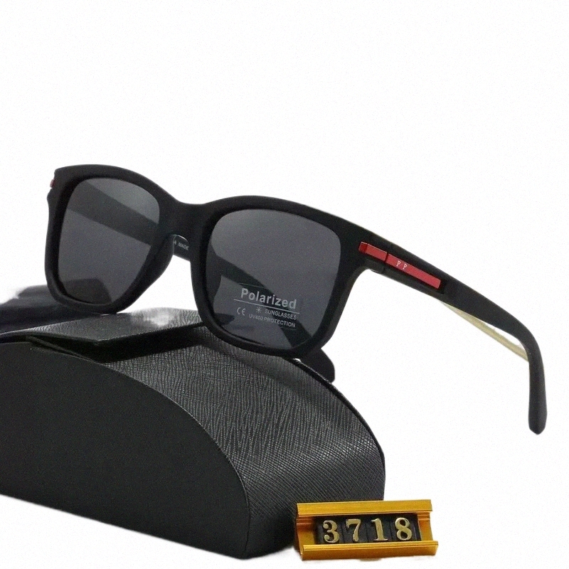 designer sunglasses fashion women Men triangle logo luxury Full Frame Sunshade mirror polarized UV400 protection Glasses 3718 With box High quality