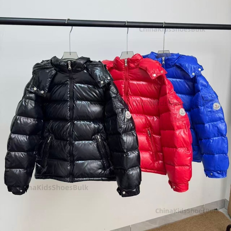 Free Shipping Kids Baby Jacket High Quality Girls Boys Maya Pufferjacket Winter Warm White Goose Down Coat Zipperpocket Short Puffer Outerwear
