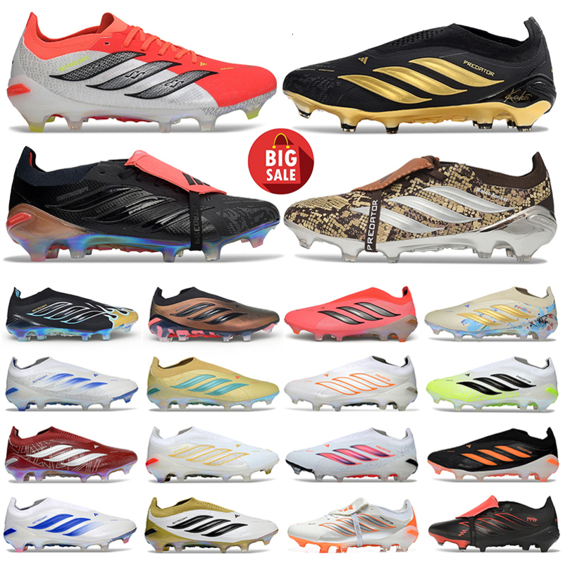 Adidas Predator Series Designer Running Shoes Sneakers Men Firm Ground Cleats Breathable Professional Soccer Footwear Wholesale Multi Colors