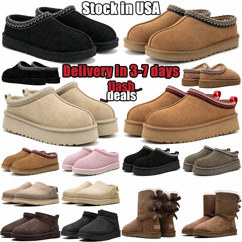 Designer boots tasman slippers tazz women mens slides sandals Classic Ultra Mini Chestnut Sand Goldenstar clogs australia platform boot fur winter s