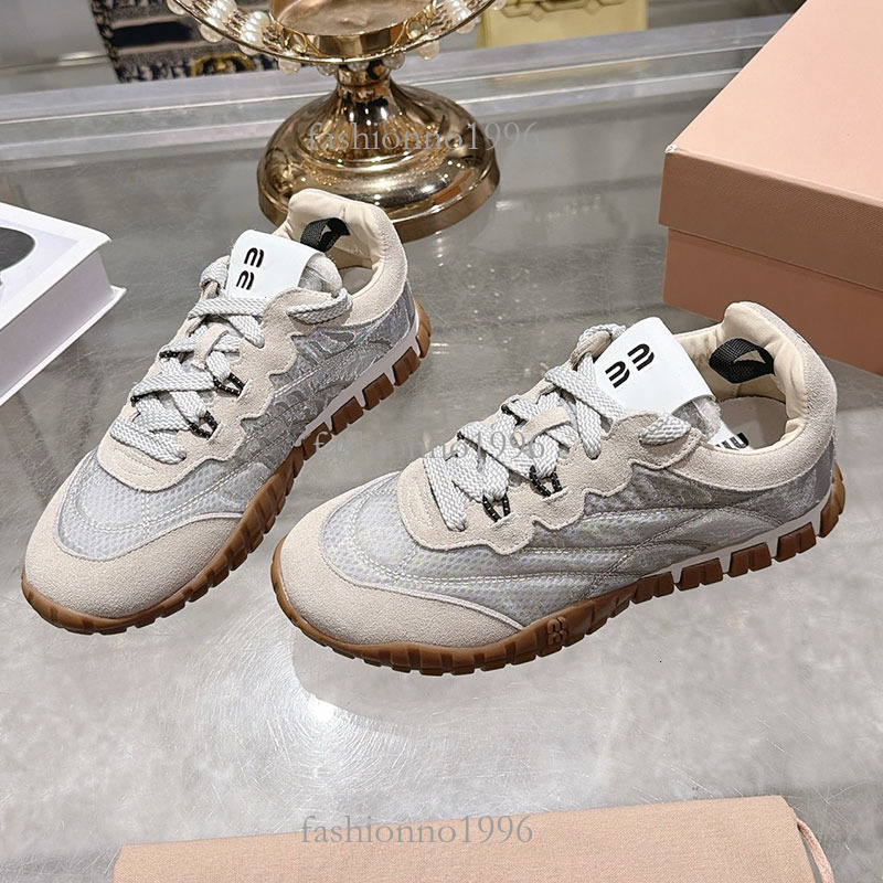 Ladies Luxury Muimiuu shoe Fabric Suede Sneakers Designer muimuishoes Laces Thick Soled Casual MM German Training Shoes Women Soft Running Shoes Mui
