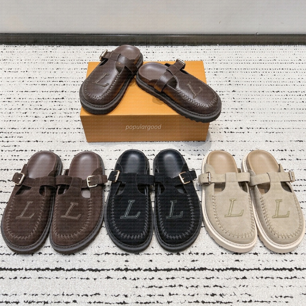 Summer Autumn Colorado Comfort Mule slides Aspen Platform Clogs Suede Flat Clog Sandal Womens Leisure Comfort Slide Retro Birken Shoes Buckle Scuffs