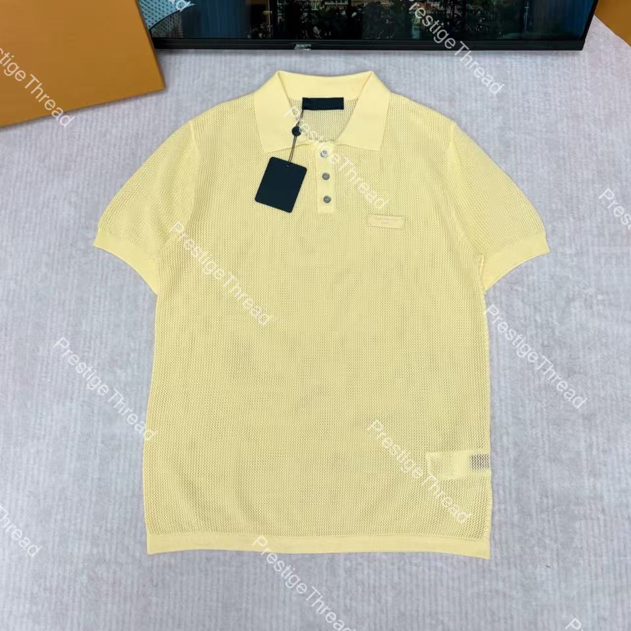 26 Fall/Winter Collection Logo Patch Button Short-Sleeve Shirt Designer Men's Polos