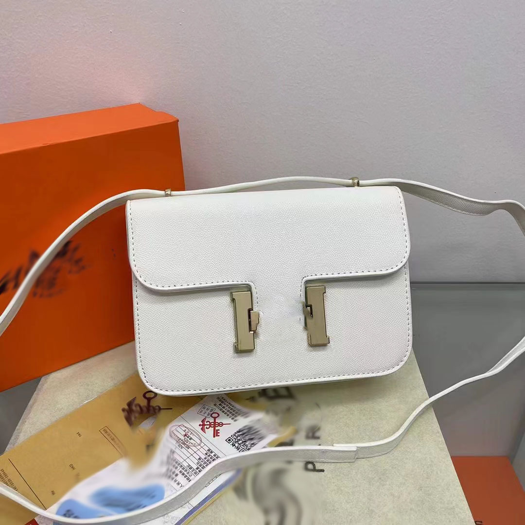 10A Top Designer H Gold Lock Buckle Solid Color Small Square Bag Classic Design Tofu Bag Fashion Women's Bag Crossbody Bag Luxury Bag