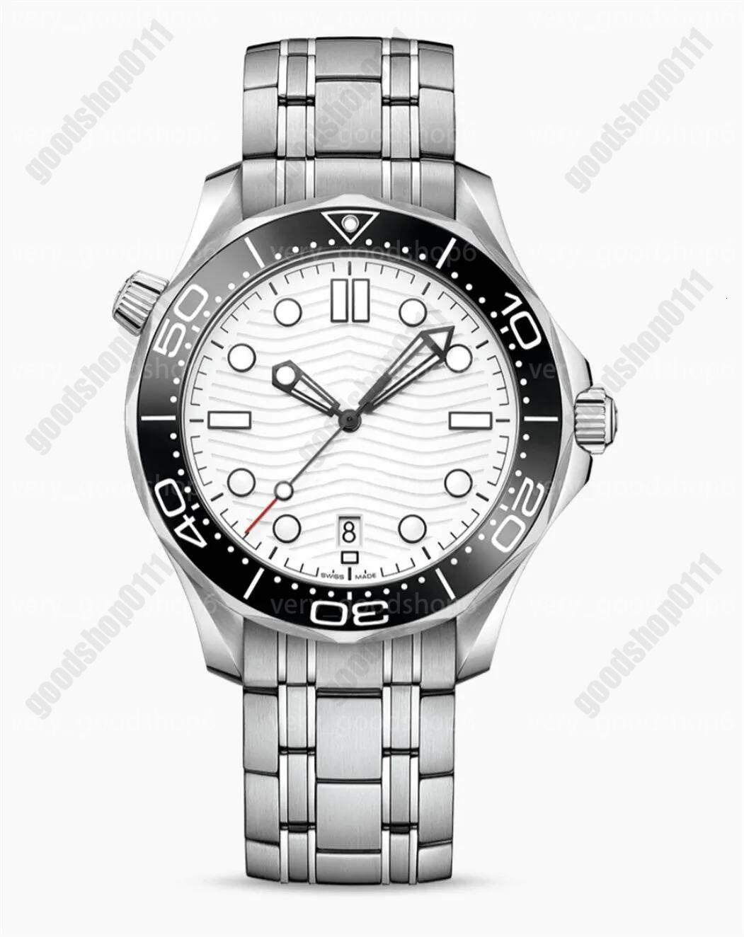 Men's Luxury OM Sea Master 007 Diver 300M Green Dial Rose Gold Automatic Watch Original Movement Professinal Reloj Design Menswatch Quality Wat