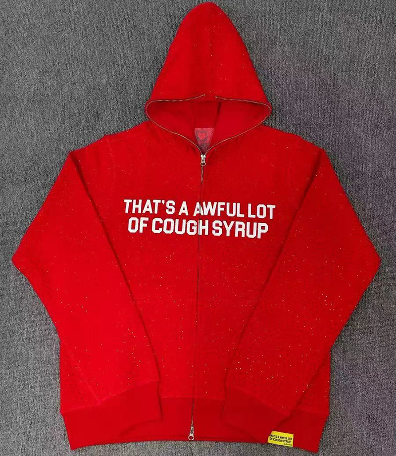 rhinestone 10A quality men hoodie awful lotta cought sryup hoodies designer hoodies mens y2k hoodies graphic hoodie fashion streetwear casual sweats