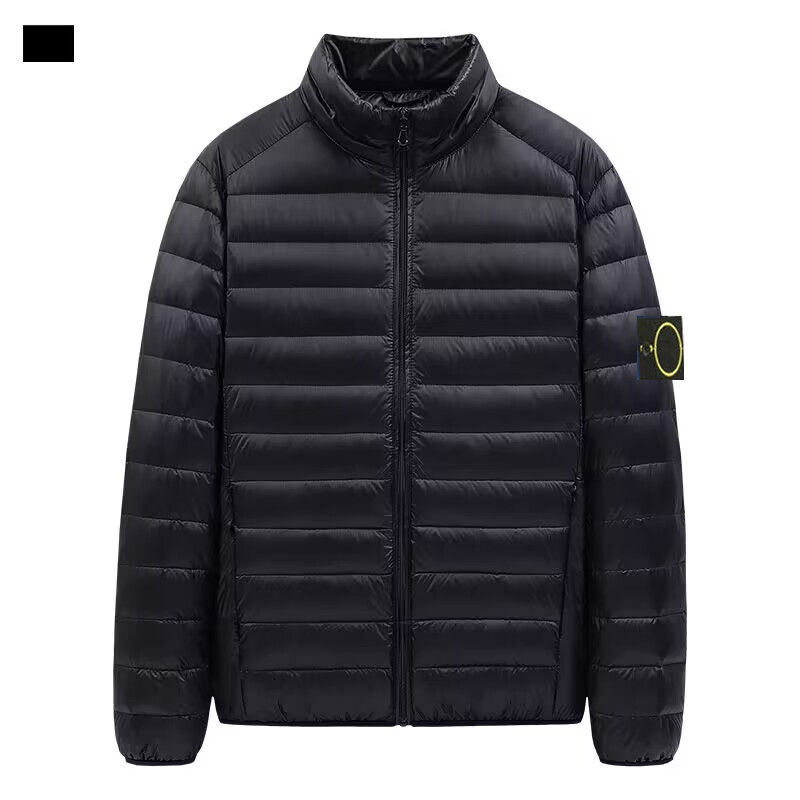 Stones down jacket, top designer brand for men, fashionable cotton jacket, casual badge compass hooded jacket