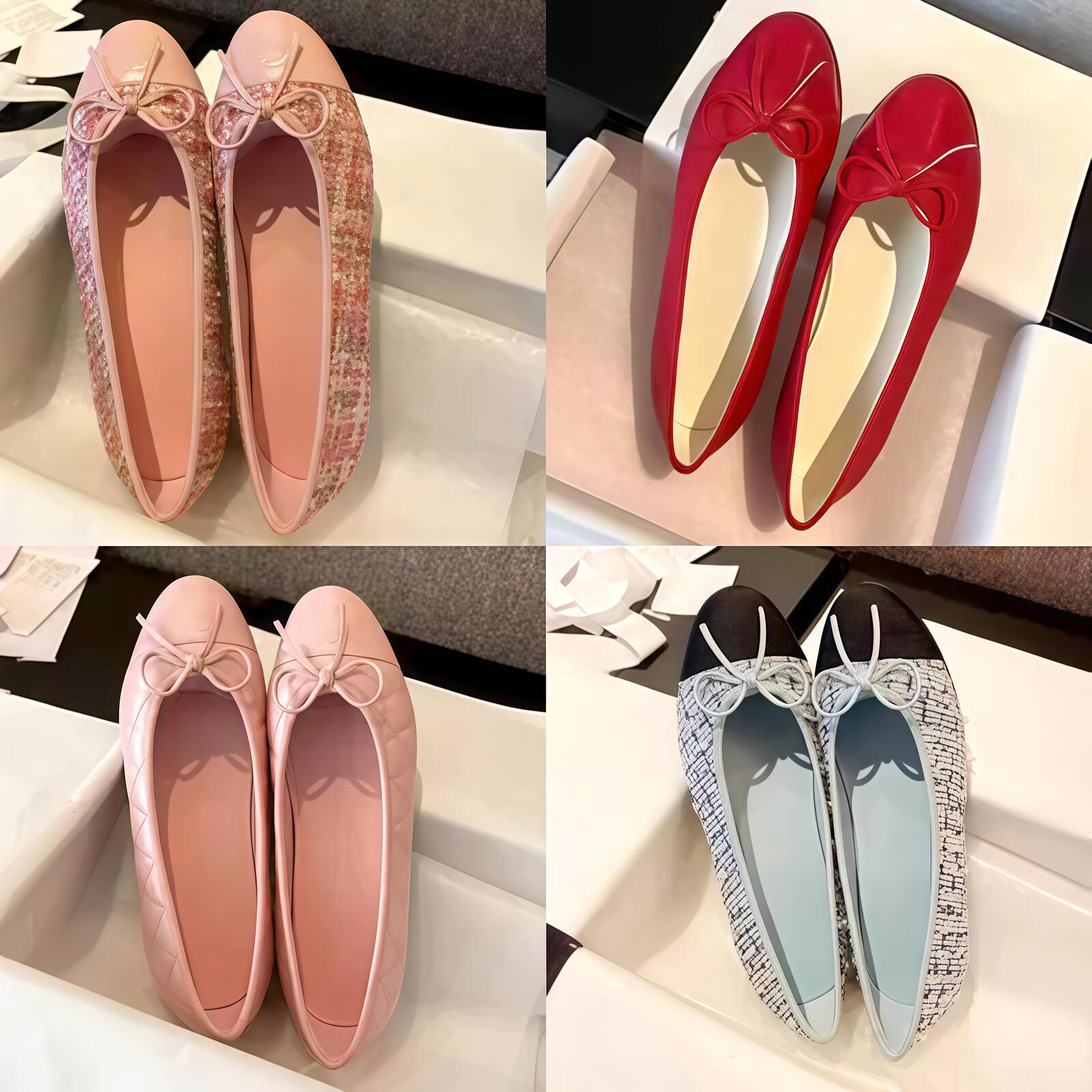 Luxury Bow round toe ballet flats Designer Comfort Versatile sandals Womens Slip on Fashion Dress shoes For Summer Outdoor recreation Vacation Party