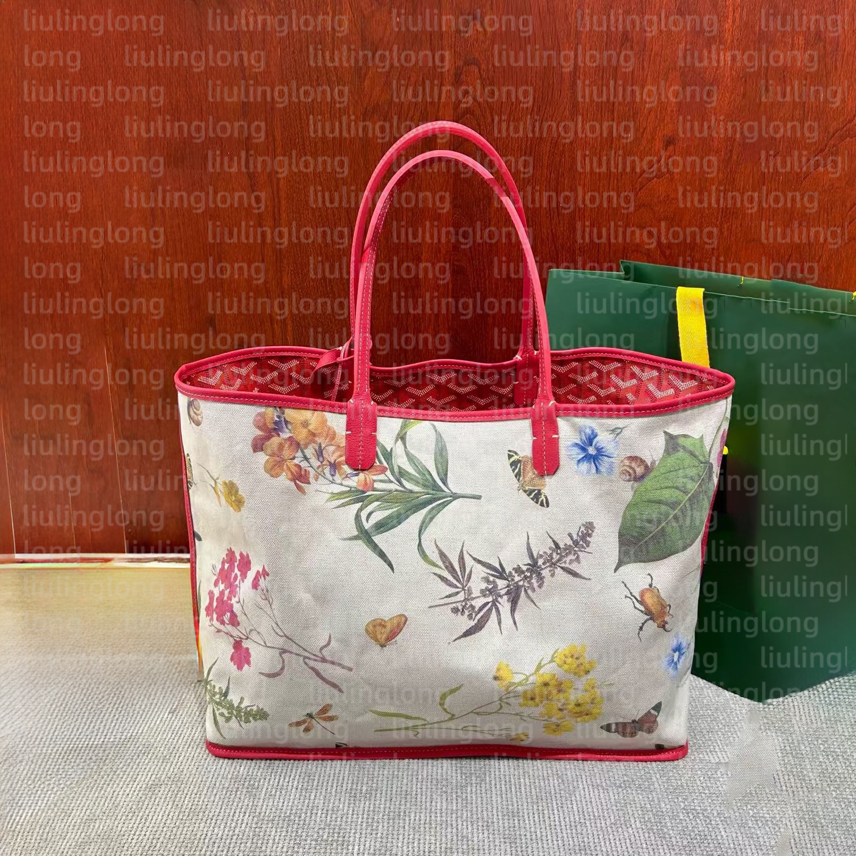 New Designer Bag Women Tote Bag Leather Totes Casual Shopping Bag Totes Shoulder Bag Womens Letter Flower Travel Bag Luxury Designer Zipper Black Fl