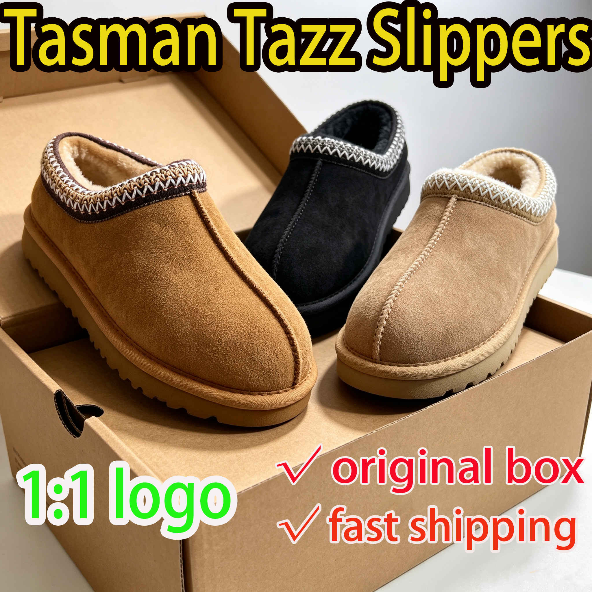 Designer AABoots Ultra Mini Bow Boot Goldenstar Evelina Clogs Tasman Tazz Slippers Platform Winter High Quality Women Sneakers Fur Slides Suede Size