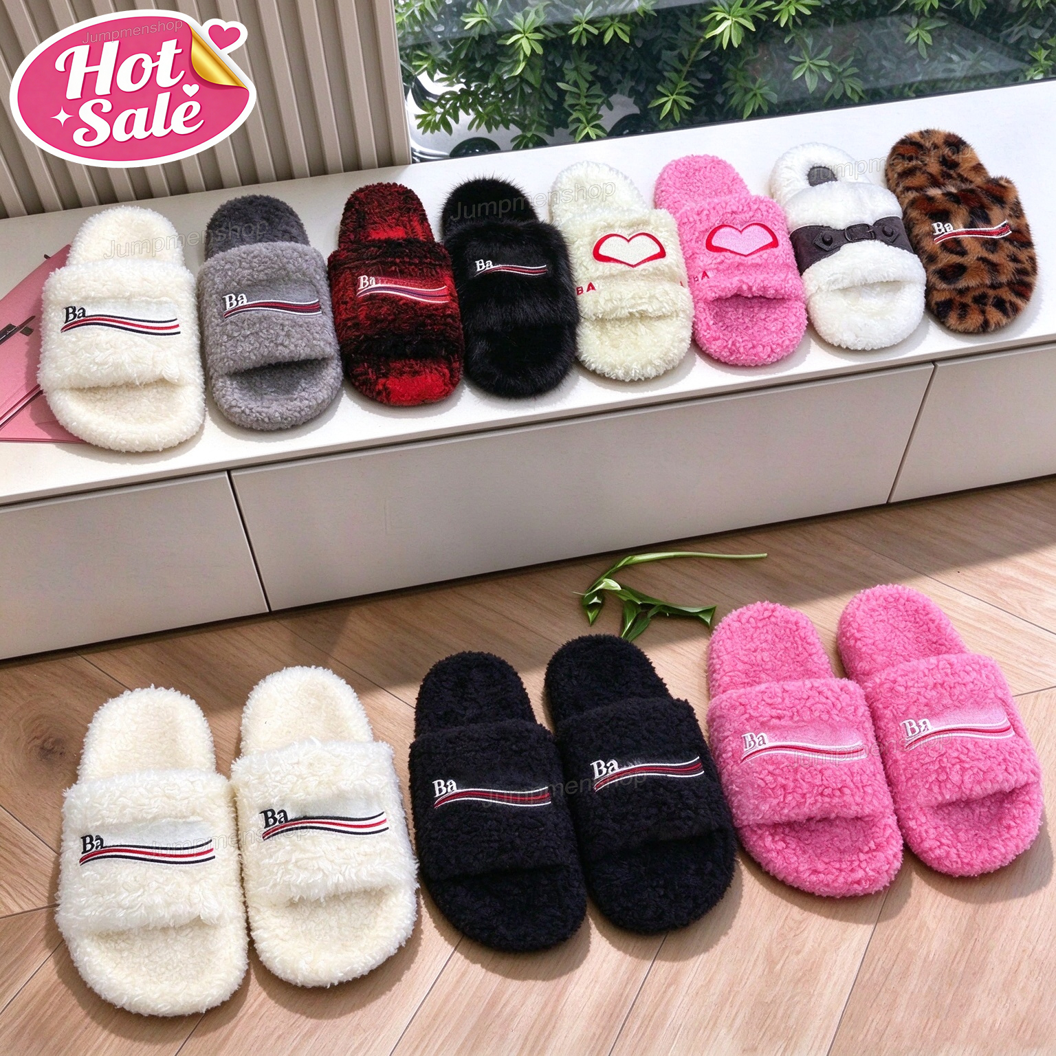 2026 Paris Women slides fur Furry Slippers Designer Mules Fall Winter Homewear Slide Men Footwear Paris Luxury Comfortable Fuzzy Flip Flop Fluffy Wo