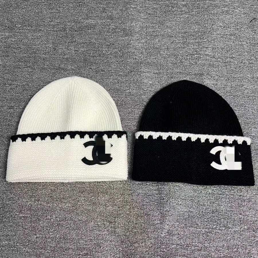 Letter Knitted Hat Black white beanie for women men designer hats Warm fashion All match hat dome headwear Skull caps Jacquard hats Y0NJ#