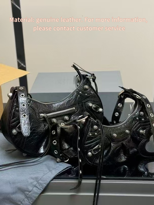2026 Trend New European and American Style New Fashion Cool Girl Style Riveted Underarm Bag Designer Multi functional Handbag Single Shoulder Crossb