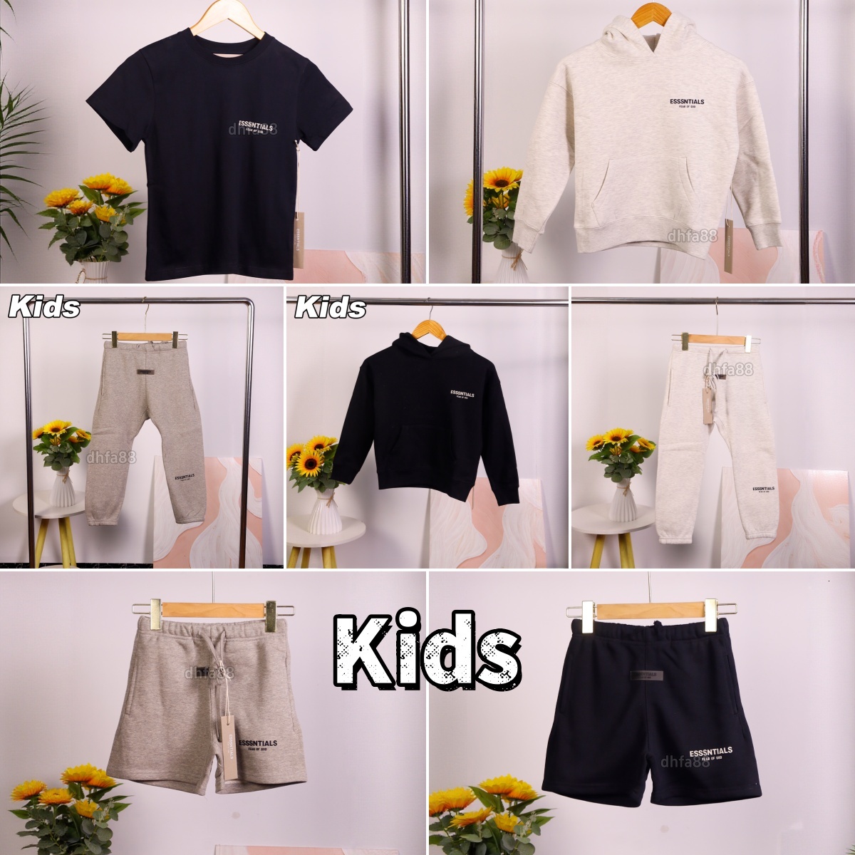 Kids clothes Designer Essential Tracksuit Shorts T Shir High Quality Kids Essential Hoodie Silicone Monogram Print Hoodies Daily Sweatshirt Designer
