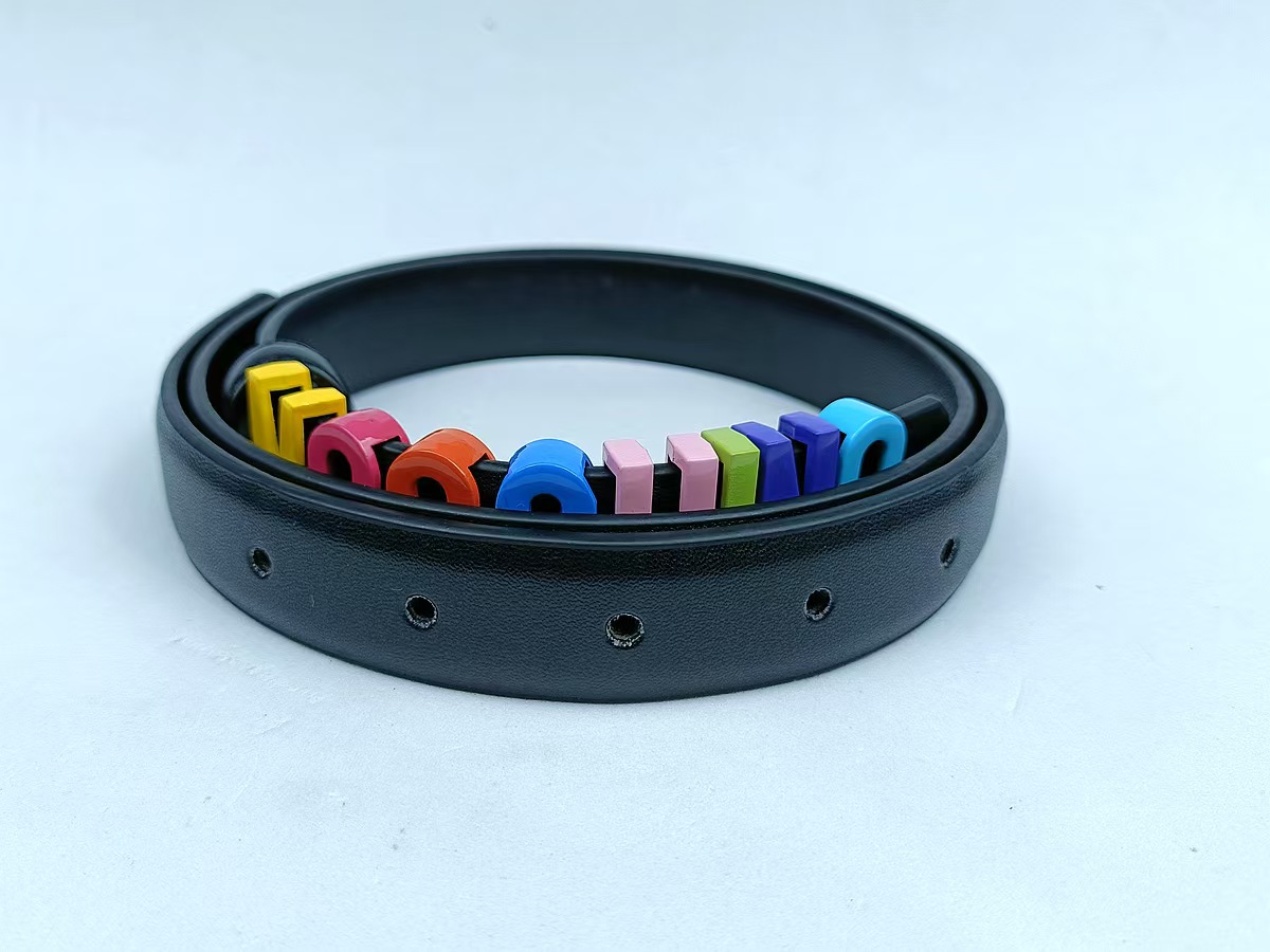 High-quality Moscino Belt desginer woman 2026 luxury leather belt Black y2k belt lady belt With Box