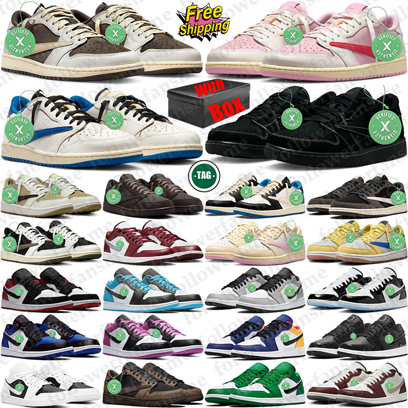 Free Shipping With Box Designer Basketball travi travis scort scoot1s scoots scottjordan low 1 1s lows Sport Shoes sneakers for mens womens stock x