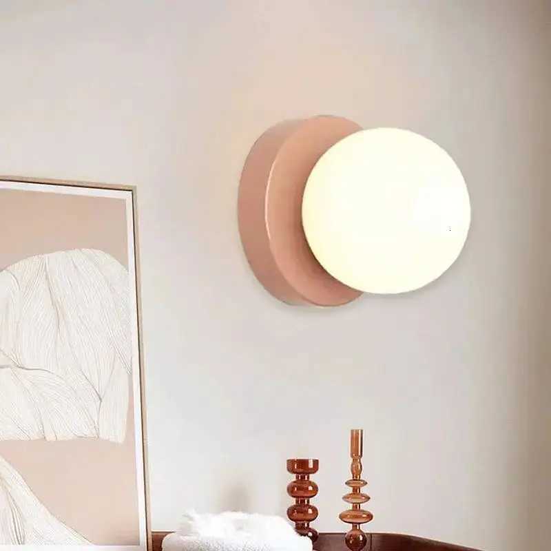 Lámparas de pared Lámpara de pared LED nórdica Mini globo de cristal para balcón Mesita de noche Dormitorio Pasillo Baño Decorativos Accesorios de i