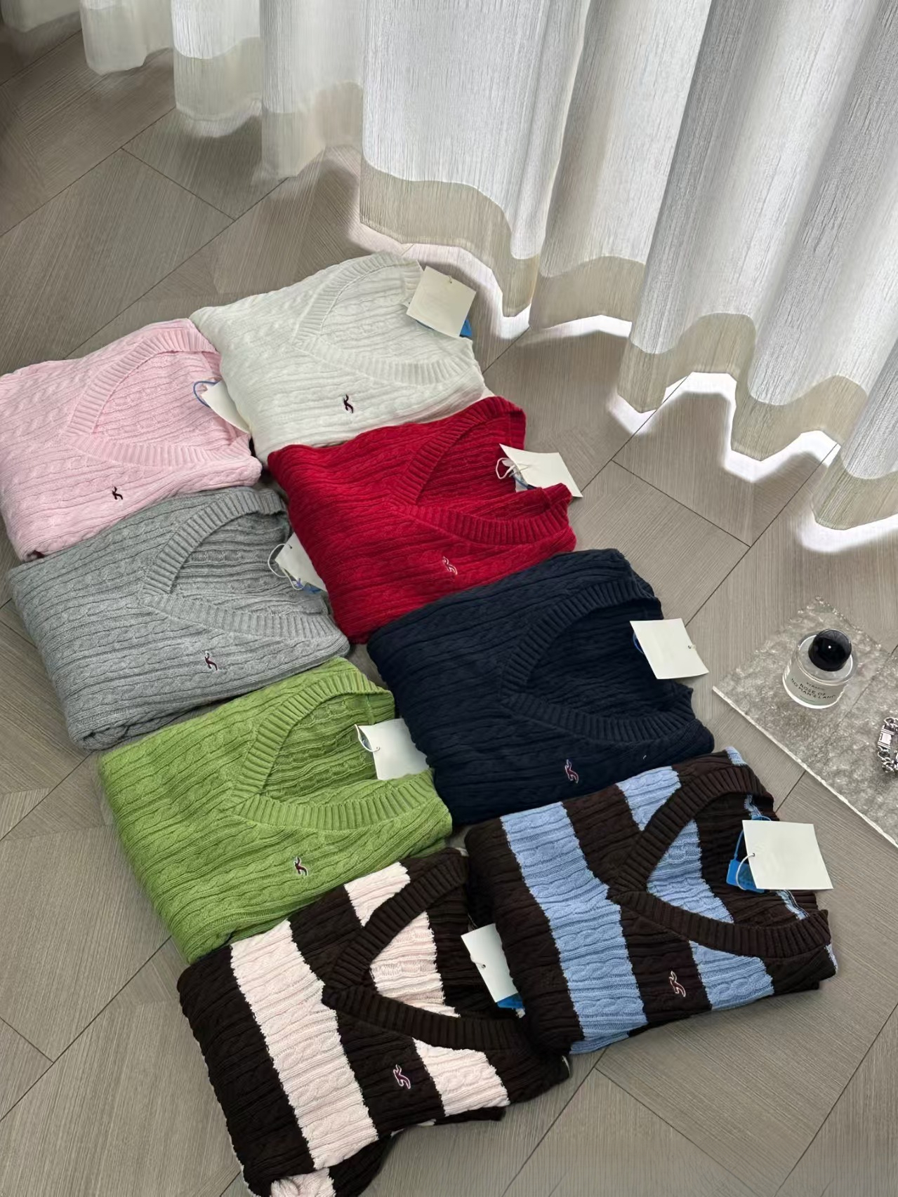 Hollister Knitwear Designer Knitwear Sweater And Pants Cardigan Pullover Casual Winter Long Sleeve Knitwear Seagull Pattern Embroidery Fashion Cloth