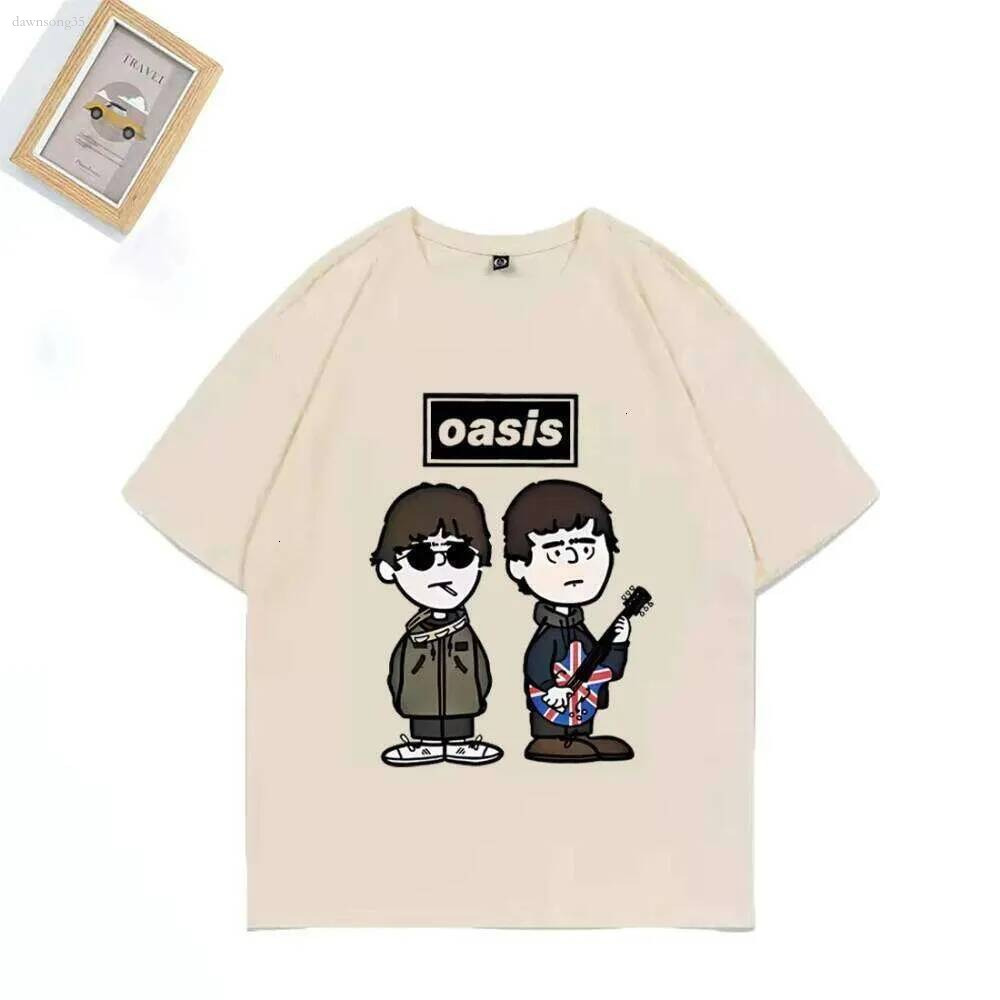 Oasis 25th Tour T Shirt Man's Women Summer Tide Oversized Casual oasis ONeck Short Sleeve Shirts high quality Fans Gift Boys Clothes b58