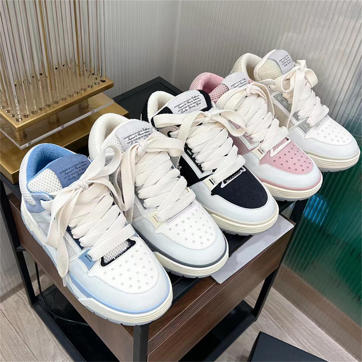 Designers men Casual Shoes Amirilyshoes MA-1 MA-2 leather skeltop Sneakers men women Platform Sneakers Low top lacing shoes Black and white green po