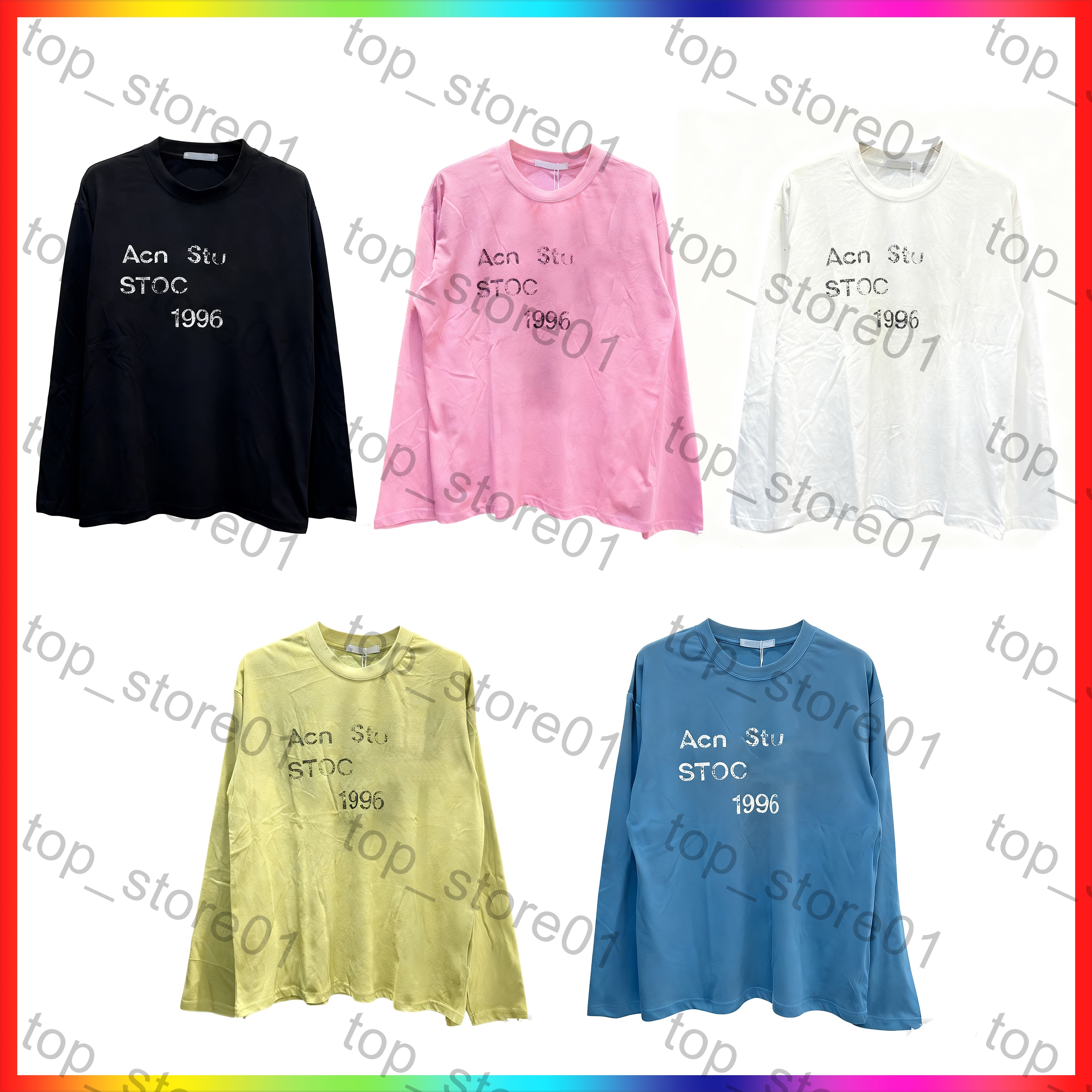 2026 Designer T shirt long sleeve Europe Oversize Letter Print Washed Vintage Hoodie sweatshirt Casual Fashion Men Graphic Tee Shirt