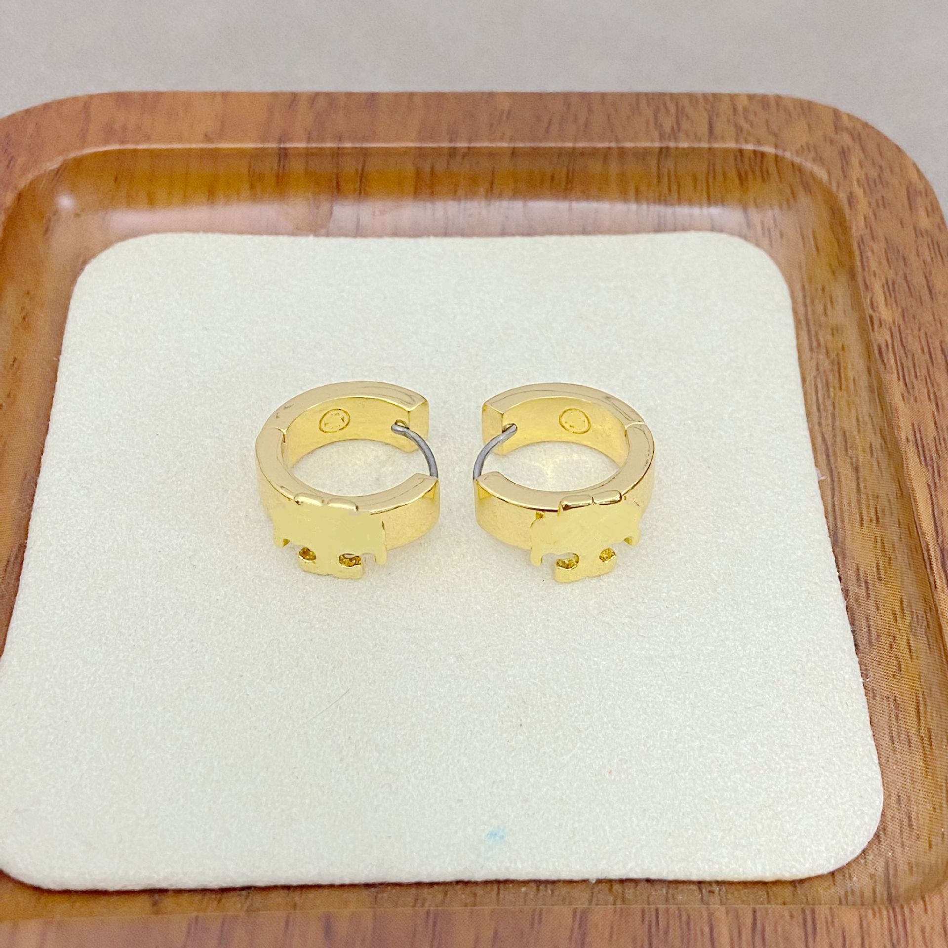 Designer Earrings Women's Letter Enamel Earrings Geometric Hoop Metal Earrings With Box Christmas Birthday gifts