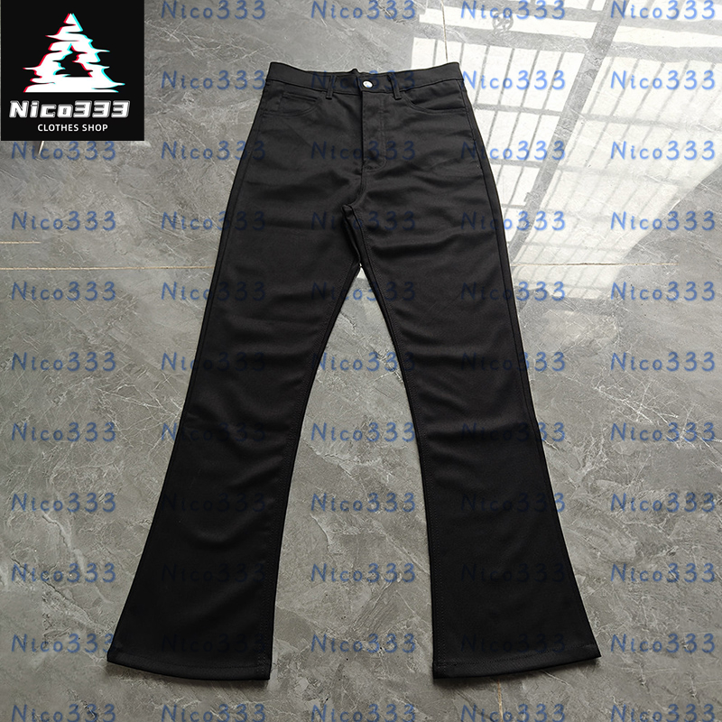 MM6 MM Pantalon pur noir poids lourd avec étiquettes modèle classique pantalon de costume en coton simple polyvalent rue hommes et femmes pantalo