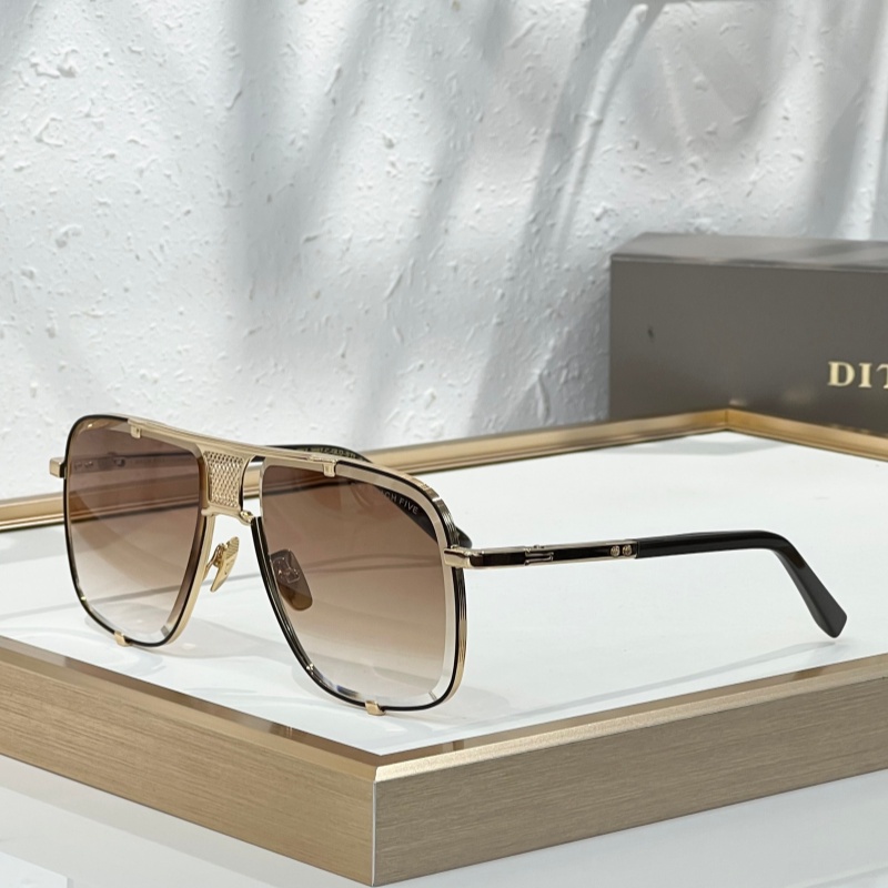 TOP Quality DIT~ Mach Five DRX-2087 Men Women Designer Sunglasses Metal Gold Plated Frame Business Sports Style Sunglasses With Original Box Mach 5