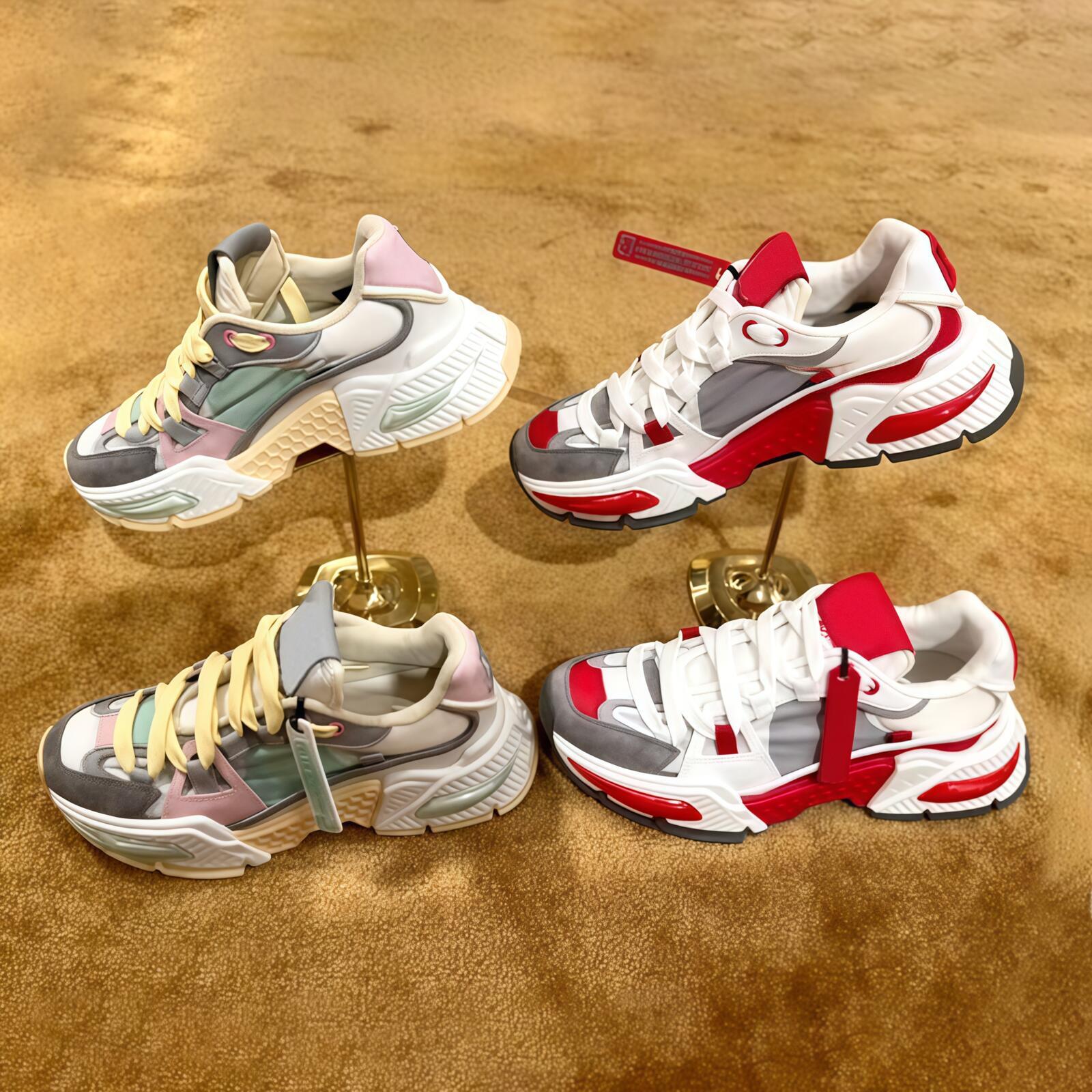 Multicolor Colorblock Chunky Dad Sneakers Luxury Retro Running Shoes women Designer Lace Up Platform Trainers Street Outdoor Wearing Fashionable Sty