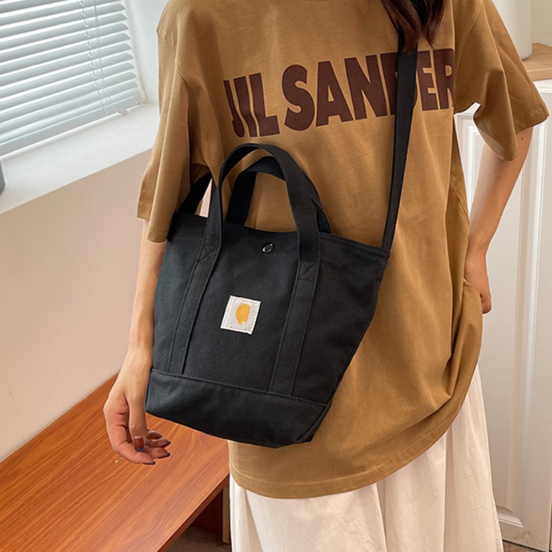 C7395 unisexe toile unique sac fourre-tout à bandoulière à la mode bandoulière portable vêtements de travail accessoire grande capacité sac sacs