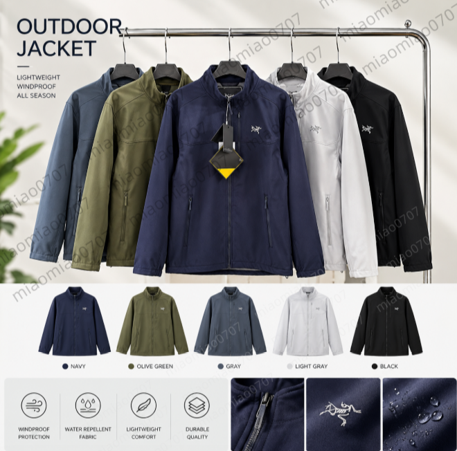 Men Jacket Three Layer Waterproof Breathable Jacket Men Full Zip Hooded Coat Hiking Trekking Mountain Trail Camping Summit Cold Warm Windbreaker Zip
