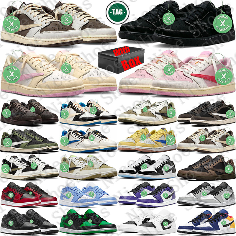 Free Shipping With Box Designer Basketball 1 1s low lows Sport Shoes d h gate sneakers mens womens Phantom Sail Pink trainers top